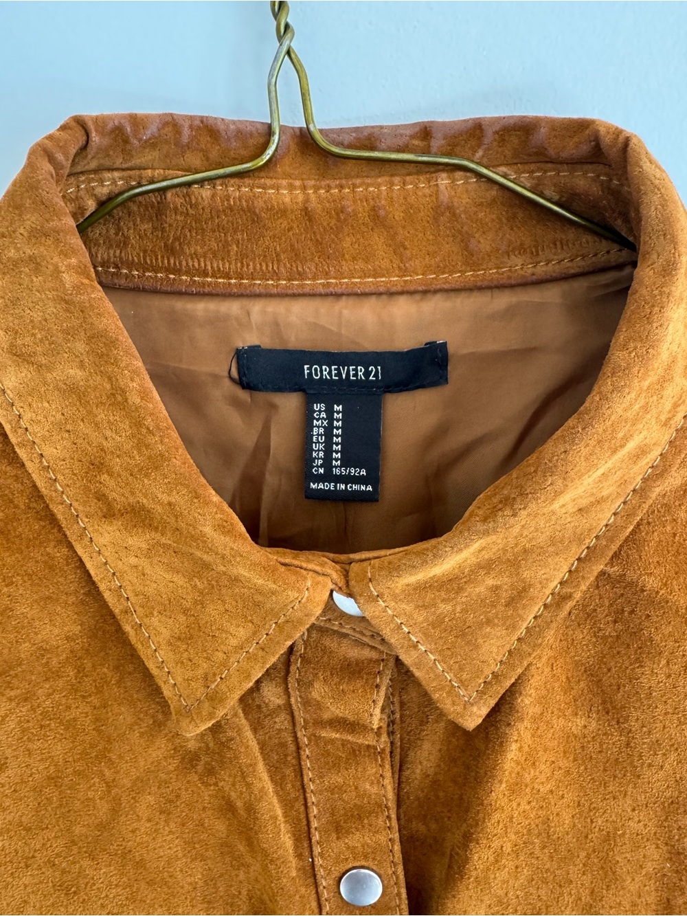 Forever 21 Suede Shirt Jacket in Rust Brown - Picture 3 of 9